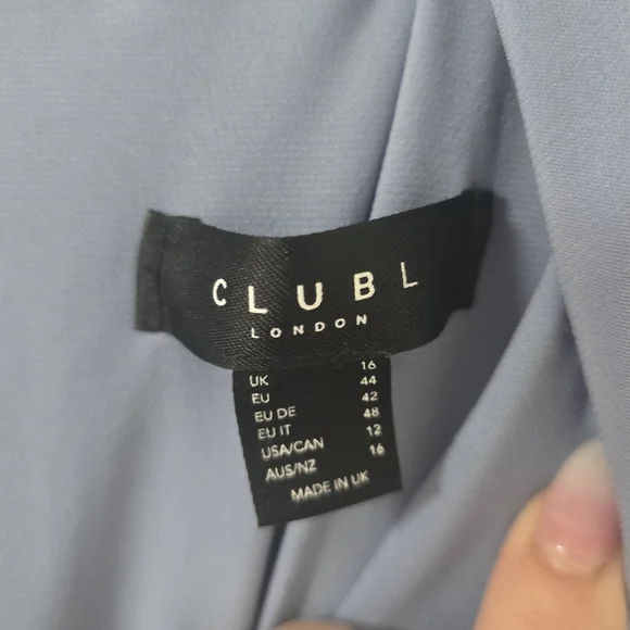 Club L London Divine Timing Cape Sleeves Maternity Maxi Dress Size L/12 - Picture 9 of 12